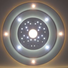 Kör 3szintes 150 cmálmennyezet szigethez világítás szett szabályozható fényerejű LED izzókkal fehér LED szalaggal