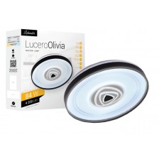 Lucero Olivia 84 W-os  50 cm átmérőjű fehér LED távirányítós és mobil applikációval vezérelhető mennyezeti lámpa